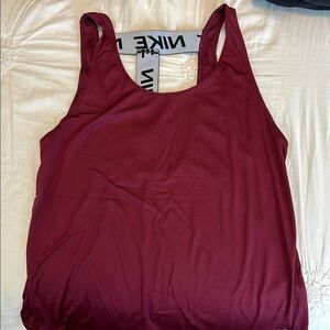 Nike Red Sleeveless Racerback Tank Top